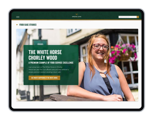 Food case study on a tablet