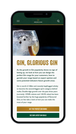 Gin guide on a phone