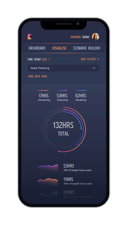 Hours tracked on a phone